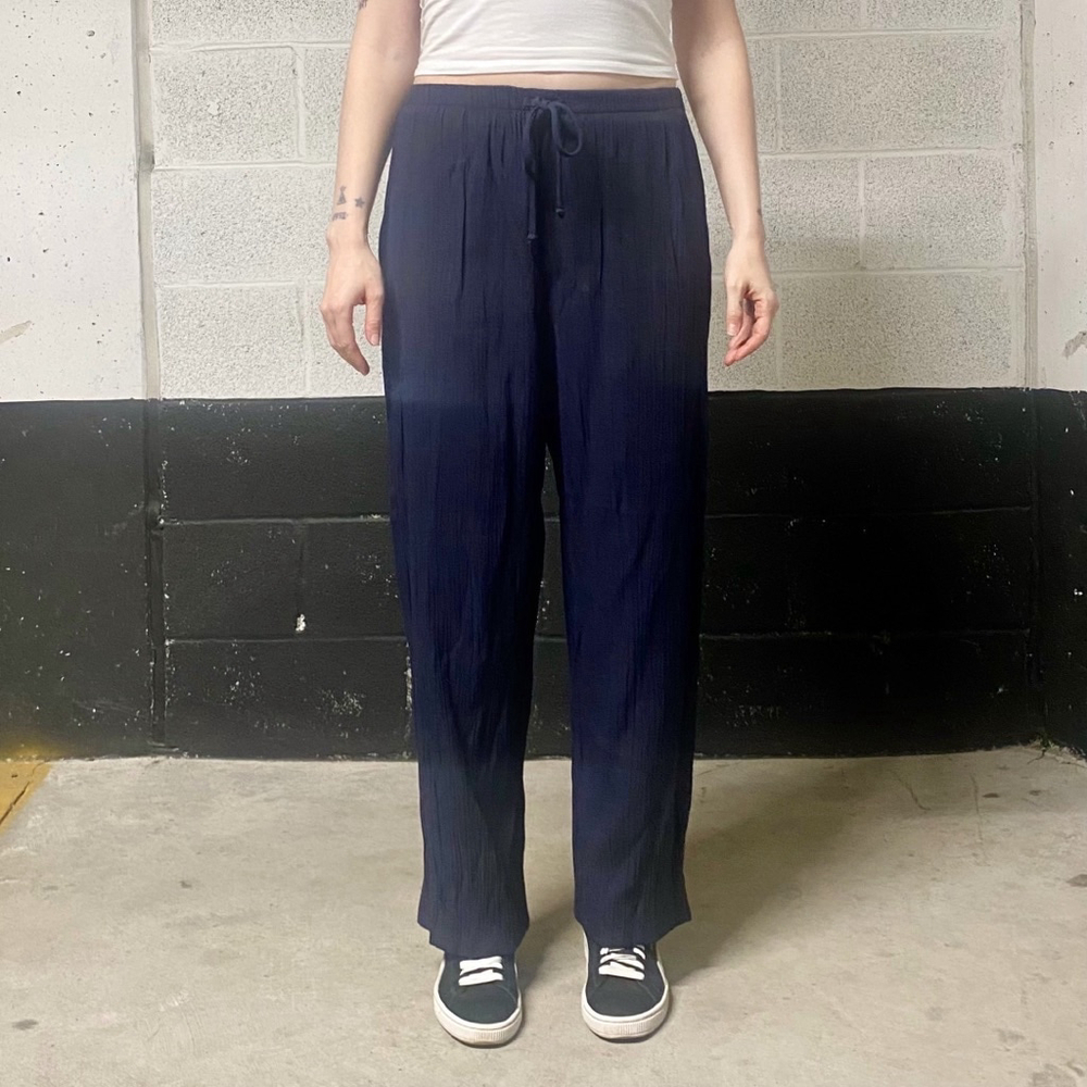 Vintage Northern Traditions Dark Navy High Waisted Palazzo Pants Size S